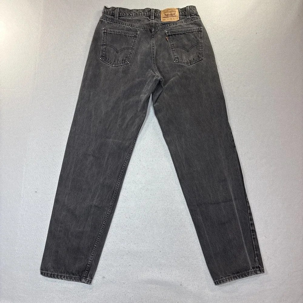 Vtg 90s Levis 550 Orange Tab Mens 36x36 Faded Relaxed Fit‎ Denim Jeans Black USA